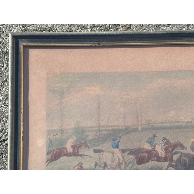 Grand Steeple Chase - Large, Orig. 19th C. Equestrian Color Print in Period Frame - 1837 For Sale - Image 10 of 14