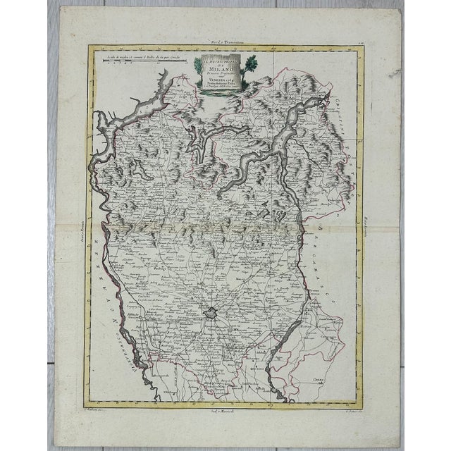 Late 18th Century Double-Page Map the Duchy of Milan by Giuliano Zuliani, 1784 For Sale - Image 5 of 5