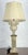 Carved Alabaster Grapes Leaf Motive Urn Shape Square Mable Base Table Lamp MINT! For Sale - Image 6 of 9