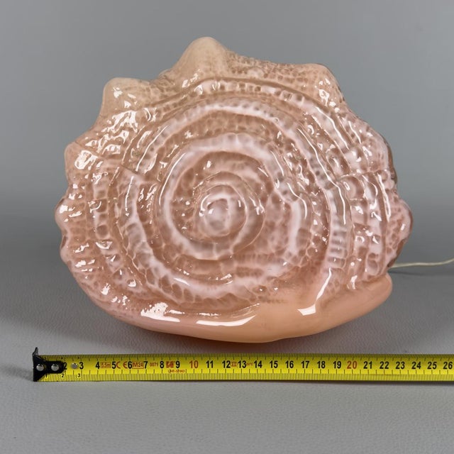 Pink Murano Glass Shell Table Lamp from Mazzega, 1970s For Sale - Image 17 of 18