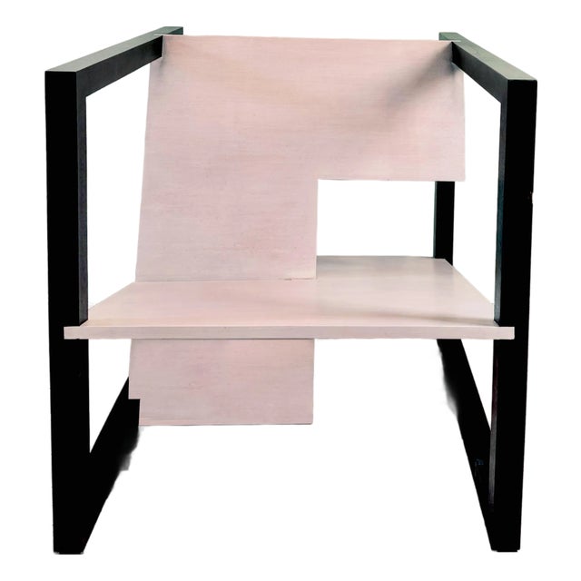 Oversized Architectural Club Chair For Sale