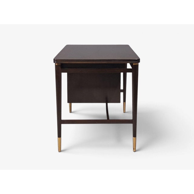 Wood John Widdicomb, American Modern, Tambour Writing Desk, Walnut, Brass, Usa, 1960s For Sale - Image 7 of 13