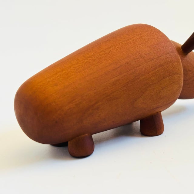 Mid 20th Century MCM Senshukai Wood Royal Pet - Rhino For Sale - Image 5 of 6