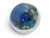 Josh Simpson Inhabited Planet Earth Art Glass Marble Sculpture Paperweight For Sale - Image 4 of 10