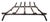 Nice vintage heavy gage iron fireplace grate, log holder. This example is in very good, original, clean and ready to use...