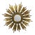 Line Vautrin Style, Sunburst Mirror, Clayed Gilt, Mirror, France, 1960s For Sale