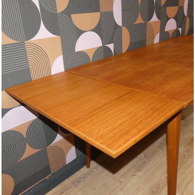 Vintage Danish Teak Extendable Dining Table, 1960s For Sale - Image 13 of 18