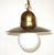 Antique Brass and Glass Pendant Lamp, 1950s For Sale - Image 9 of 9