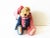 A vintage collector's teddy bear, hand-made in the 1980s by the teddy bear artist and author Dee Hockenberry. Beige, pink,...