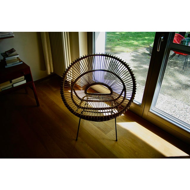 Sun Lounger in Rattan from Abraham and Dirk Jan Roi, France, 1950s For Sale - Image 3 of 13