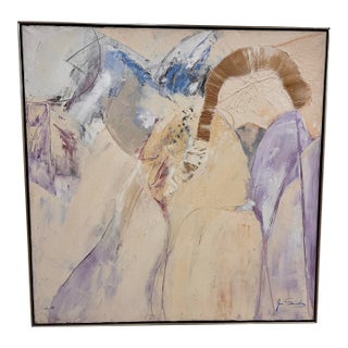 1980s Juan Sánchez Signed Abstract Expressionist Painting For Sale