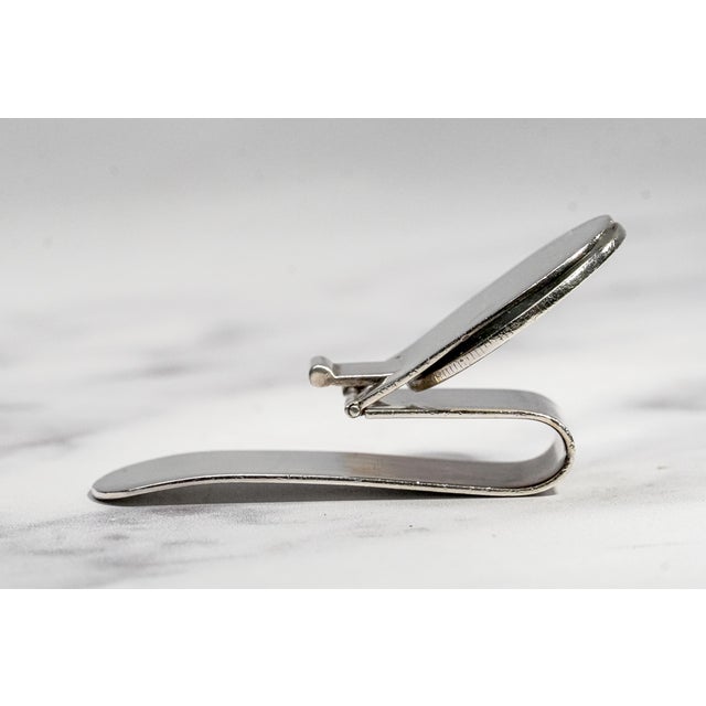 1960s Handsome Vintage Sterling Silver Money Clip With 1907 Barber Half Dollar Coin Americana For Sale - Image 5 of 10