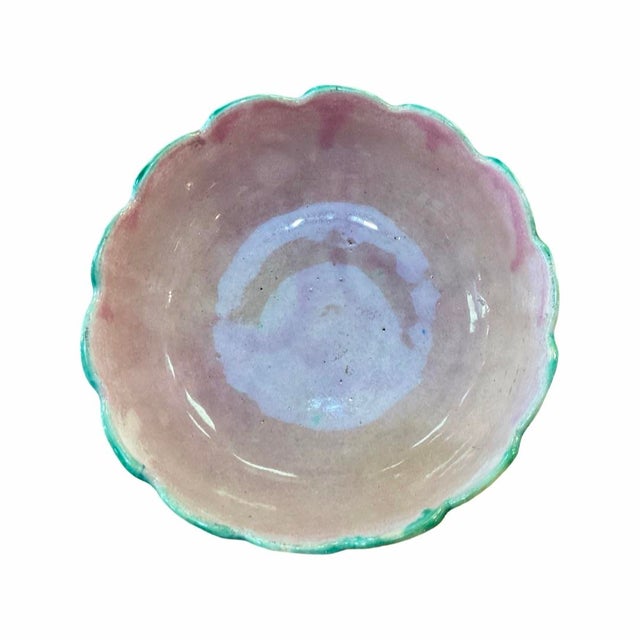 Majolica Late 19th Century Etruscan Floral Majolica Compote For Sale - Image 4 of 5