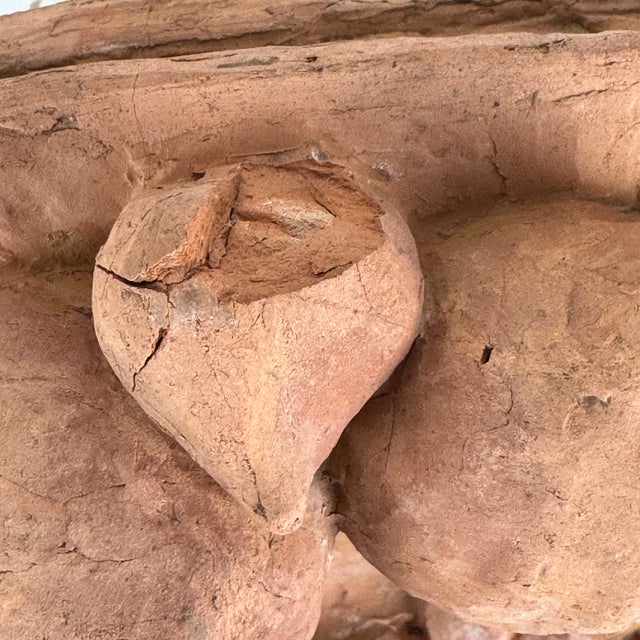 French Vintage Terracotta Fruit Tray Platter Centerpiece, Singed, Mid 20th Century For Sale - Image 9 of 10