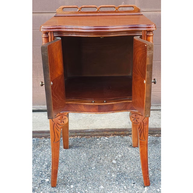 Mid 20th Century Mid 20th Century French Louis XVI Style Mahogany Galleried Side Cabinet For Sale - Image 5 of 8