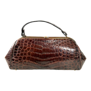 Vintage Leather Handbags Crocodile Print