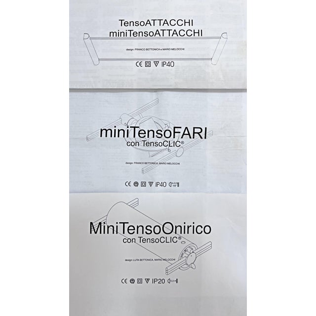 Silver Suspended Lighting System MiniTenso by CINI&NILS, Italy, 2000s, Set of 6 For Sale - Image 8 of 10