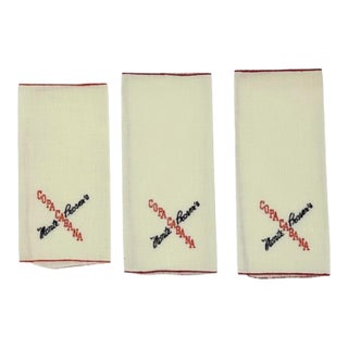 Vintage Copacabana Nyc Nightclub Linen Napkins - Set of 3 For Sale