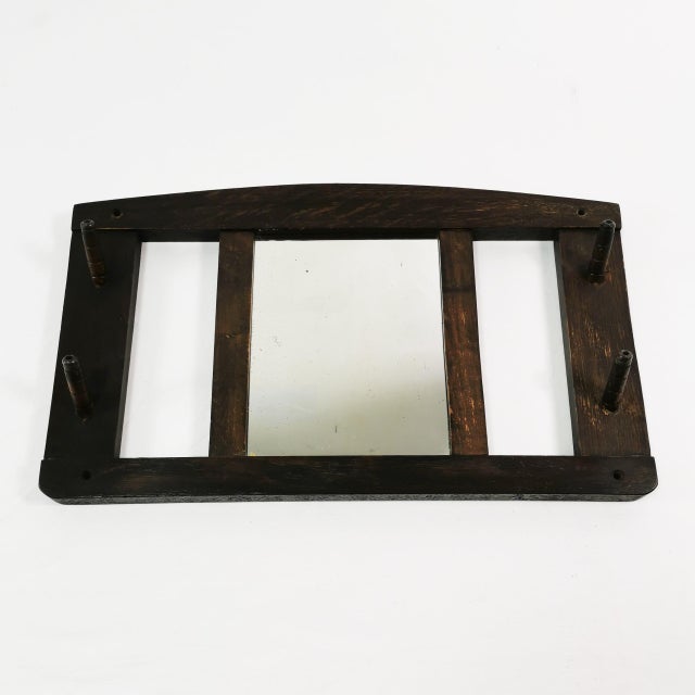 Art Deco Wall Hanger with Mirror, Denmark, 1930s For Sale - Image 3 of 12