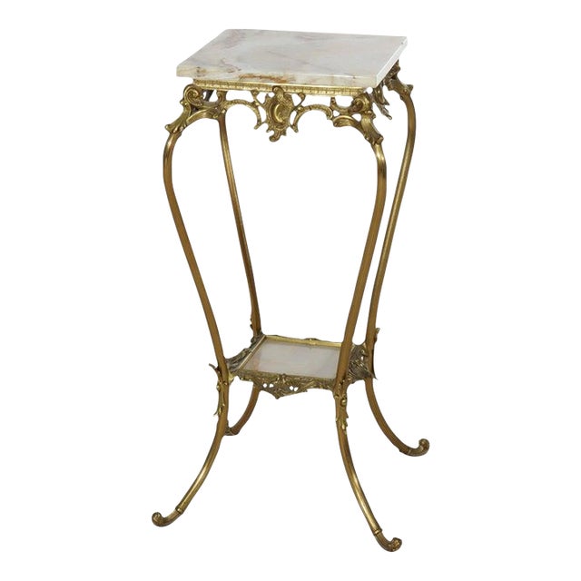 Rococo Gilt Bronze & Onyx Plant Stand C1910 For Sale