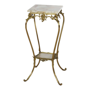 Rococo Gilt Bronze & Onyx Plant Stand C1910