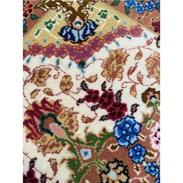 1990s Old Persian Tabriz Masterpiece Rug 2x2 For Sale - Image 10 of 10