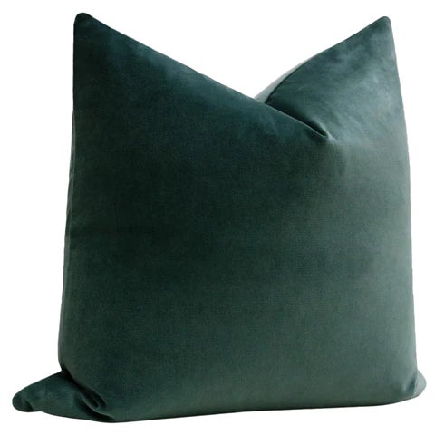 Contemporary 22" Aegean Contemporary Velvet Pillows - a Pair For Sale - Image 3 of 5