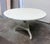 Vintage White Painted Oval Pedestal Side Table For Sale - Image 9 of 12