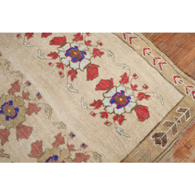 Vintage Zabihi Collection Turkish Kars Beautiful Floral Rug - 5'7" x 7'11" For Sale - Image 10 of 11
