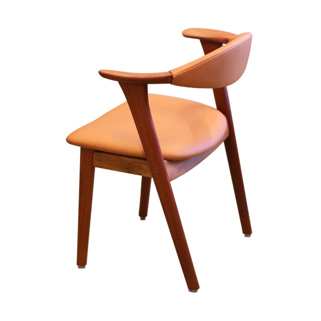 Wood Armchair in Teak and Leather by Erik Kirkegaard for Høng Stolefabrik, 1960s For Sale - Image 7 of 15