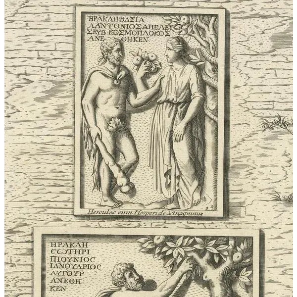 Volckamer, Hercules in the Garden of Hesperides, 1710, Print For Sale - Image 3 of 5