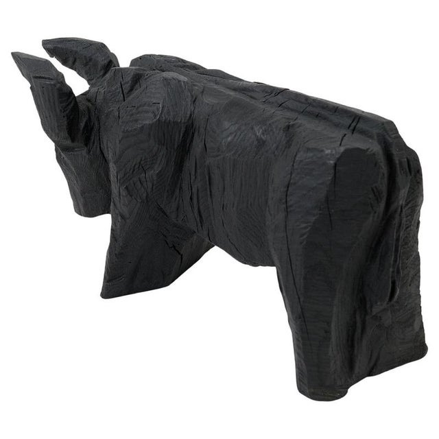 Taurus Sculpture in Burnt Oak by Logniture For Sale - Image 17 of 17