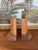 Wood Vintage Handcrafted Bookends With Faceted Beveled Design, Possibly 1980s American Studio Craft For Sale - Image 7 of 11