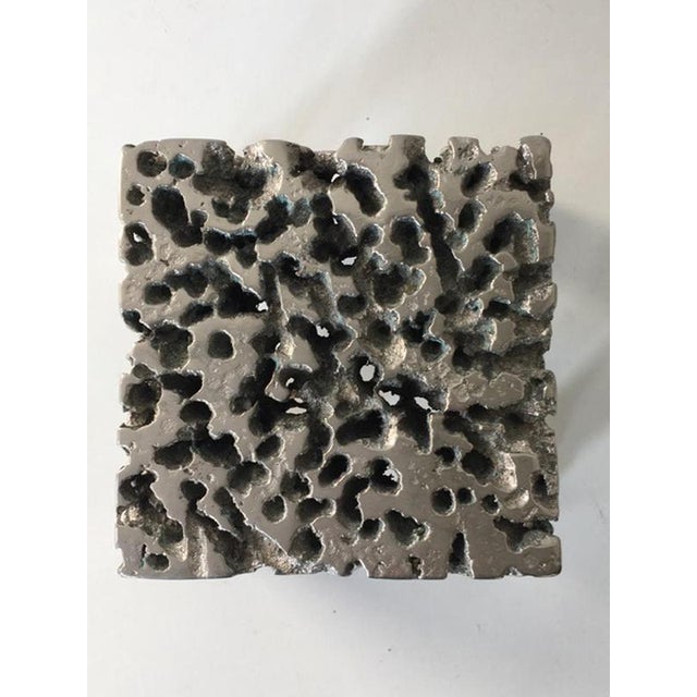 Urano Palma, Post-Modern Abstract Sculptures, 1980, Chromed Bronze, Set of 2 For Sale - Image 13 of 14