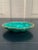 A stunning Russian style malachite bowl with brass trim Late 20th century Measures: 4.25"W x 3.13"D x 0.75"H. Very good...