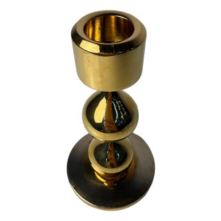 24-Karat Gold-Plated Candlestick by Hugo Asmussen for Asmussen Design For Sale