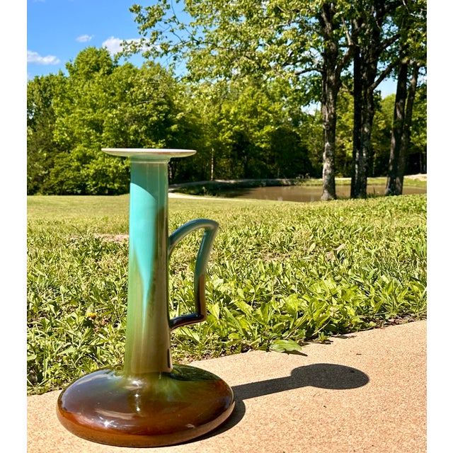 Clement Massier Golfe Juan Art Pottery Chamberstick c.1900 For Sale - Image 15 of 16