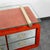 Metal 1970s Mid Century Modern Chest Entryway Cabinet Mirrored Glass Orange Velvet Italy For Sale - Image 7 of 11