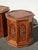 1970s Pair of Vintage Brown Carved Octagon End Tables ~ French Country Mediterranean For Sale - Image 5 of 12