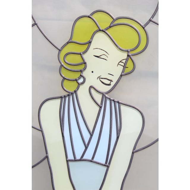Vintage Movie-Inspired Stained Glass Style Art Panels – Marilyn Monroe, Fred Astaire, Ginger Rogers, Gene Kelly, Cyd Charisse For Sale - Image 9 of 18