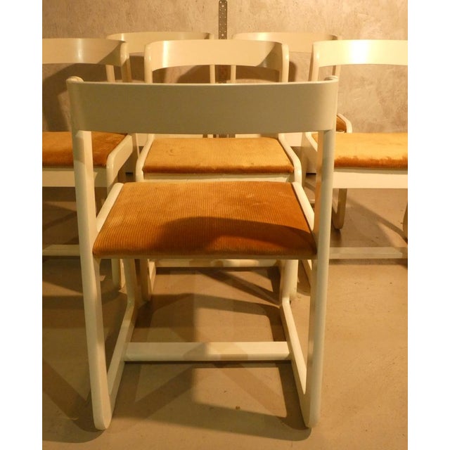 Wood Velvet and Wood Chairs by Mario Sabot, Italy, 1970s, Set of 6 For Sale - Image 7 of 18