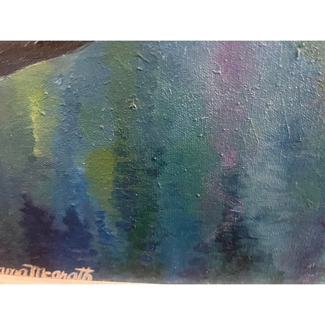 Blue Original Oil Painting Whale Art Signed Diane McGrath 32 X 26 Framed Marine Life For Sale - Image 8 of 11