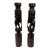 Vintage Tall African Elephant Carved Ebony Wood Candlestick Candle Holders For Sale