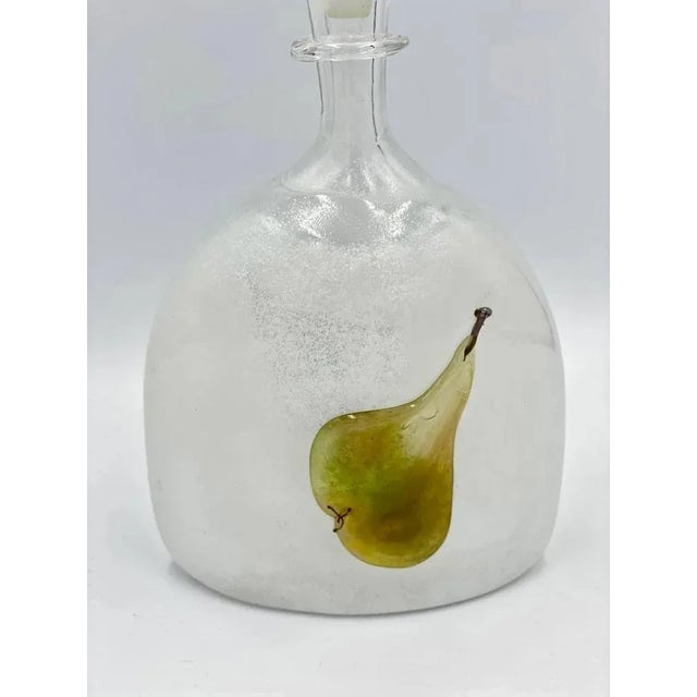 Mid-Century Modern Italian Glass Decanter Attributed to Murano, 1990s For Sale - Image 3 of 7