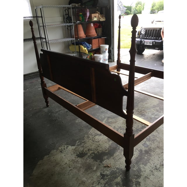 Traditional Pine Cone Four Poster King Bed | Chairish