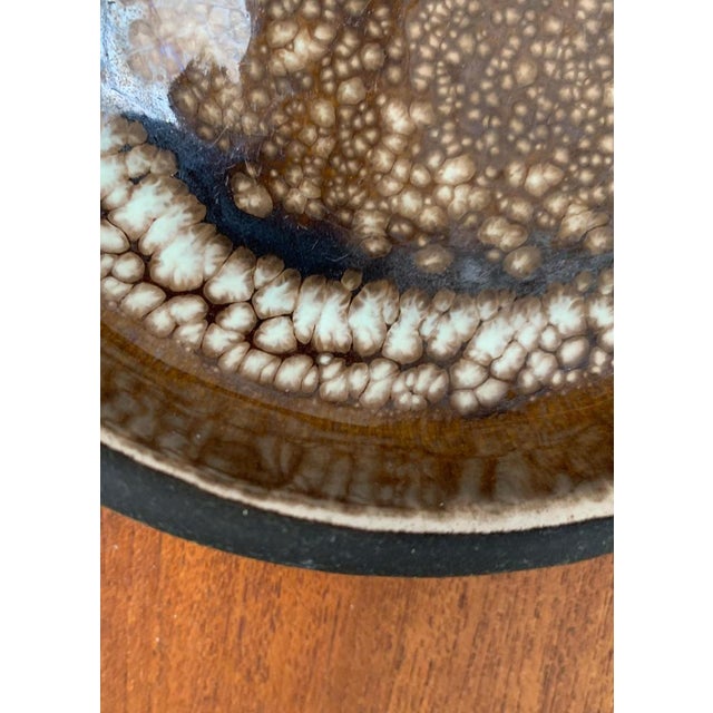 Brown Mid-Century Danish Studio Pottery Bowl from Frank Keramik, 1960s For Sale - Image 8 of 14