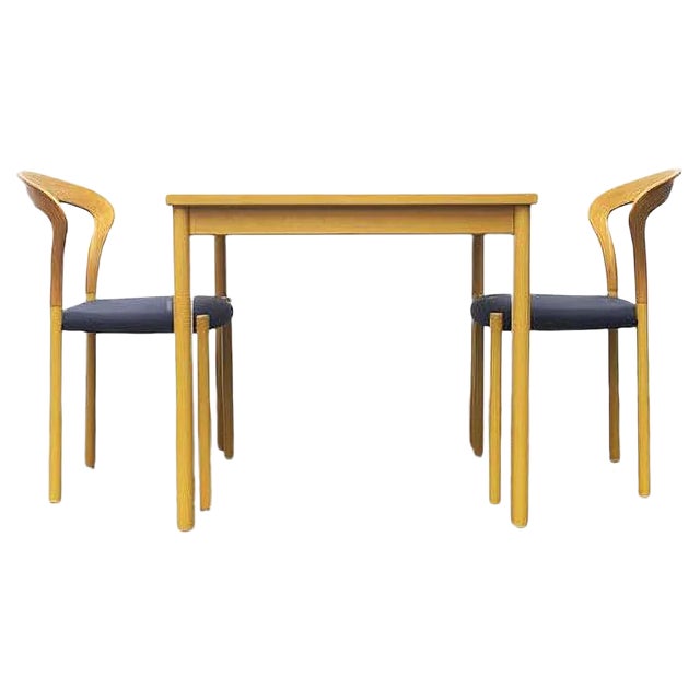German Lotus Stacking Chairs and Table by Hartmut Lohmeyer for Kusch+Co, Set of 3 For Sale