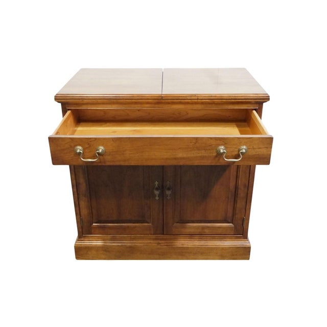 Stickley Furniture Traditional Style Solid Cherry 68" Flip Top Server Buffet 4077 For Sale - Image 12 of 18