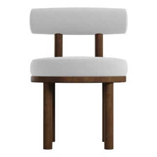 Modern Moca Chair in Boucle and Smoked Oak by Collector Studio For Sale