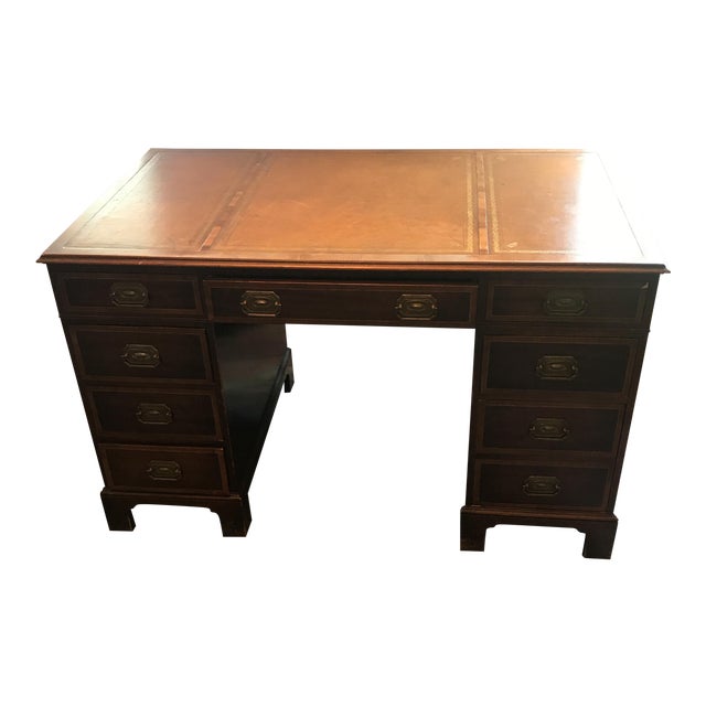 Vintage Baker Leather Top Desk Chairish